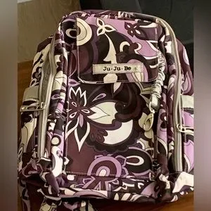 Jujube purple floral backpack/diaper bag set Ju-Ju-Be Be Nurtured Set for Work Bundle - Black & Bloom main image 4